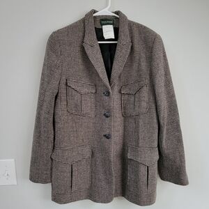 Harve Benard Wool Blend Blazer Men's Size 12 Preppy Formal College Academia